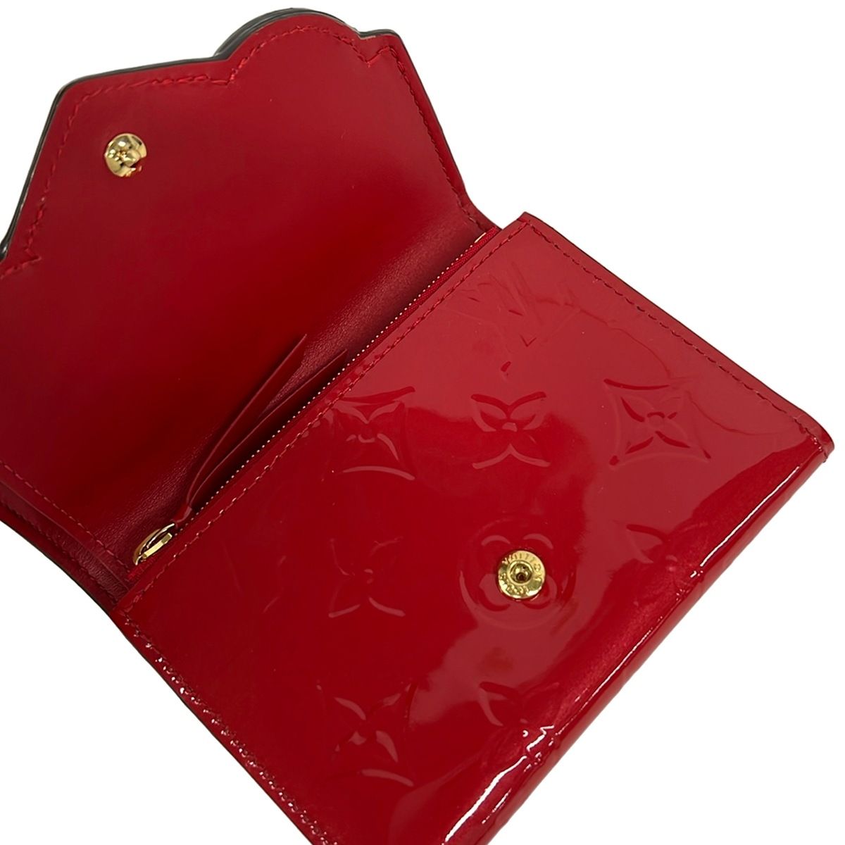Louis Vuitton Trifold Wallet Brea Portefeuille Victorine Cerise Leather — view 7