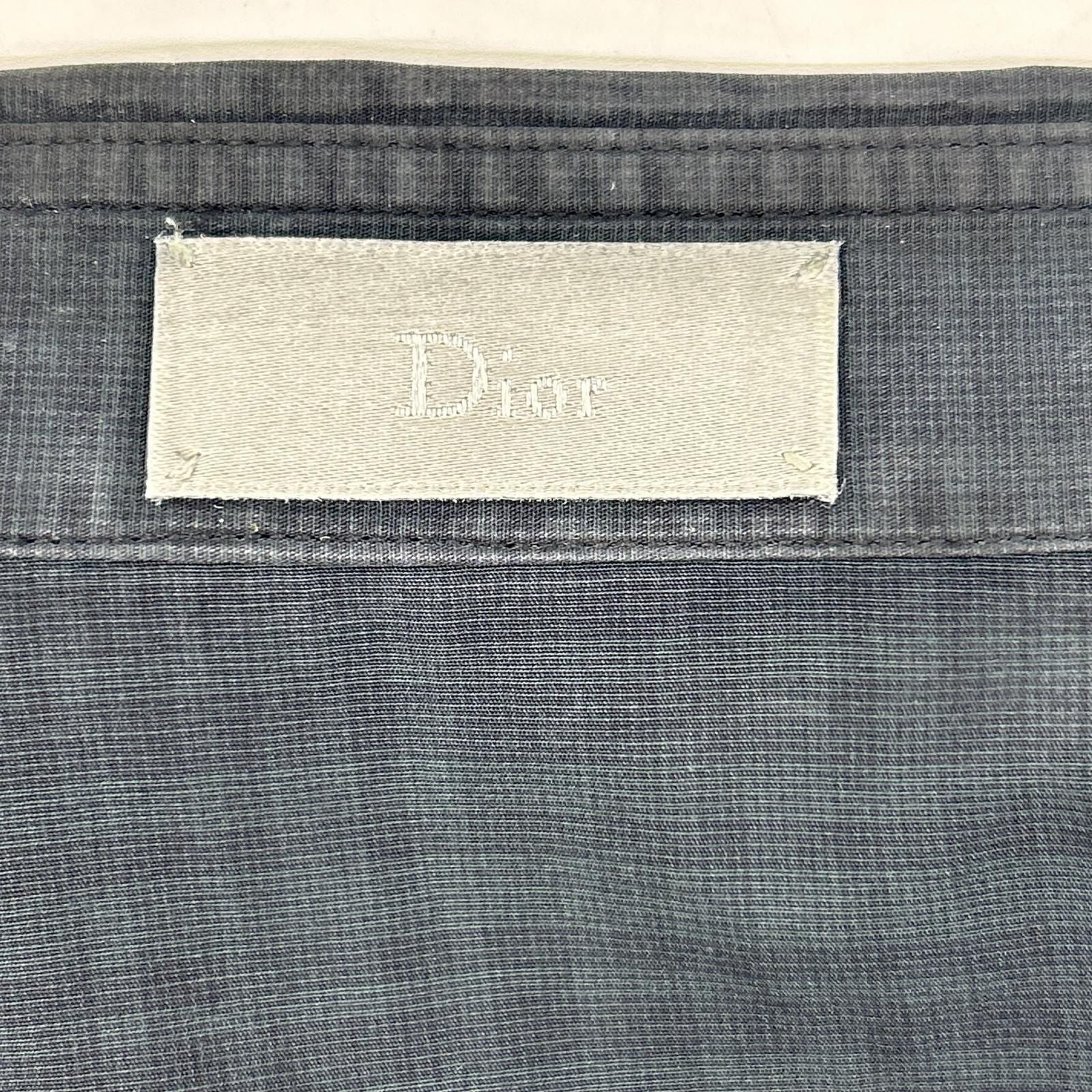 Dior Homme Gray Shadow Check Long Sleeve Shirt 37 — view 4