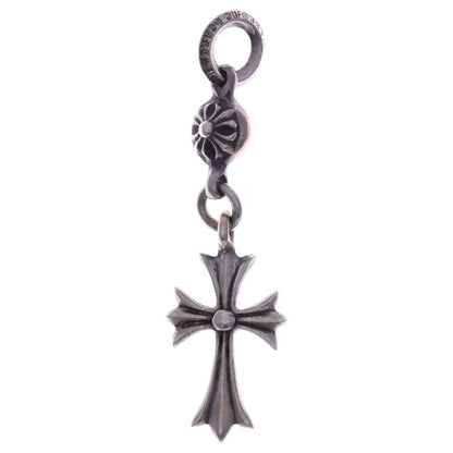 Chrome Hearts Tny CH Crs 1 Ball Tiny CH Cross Charm Pendant Top Silver