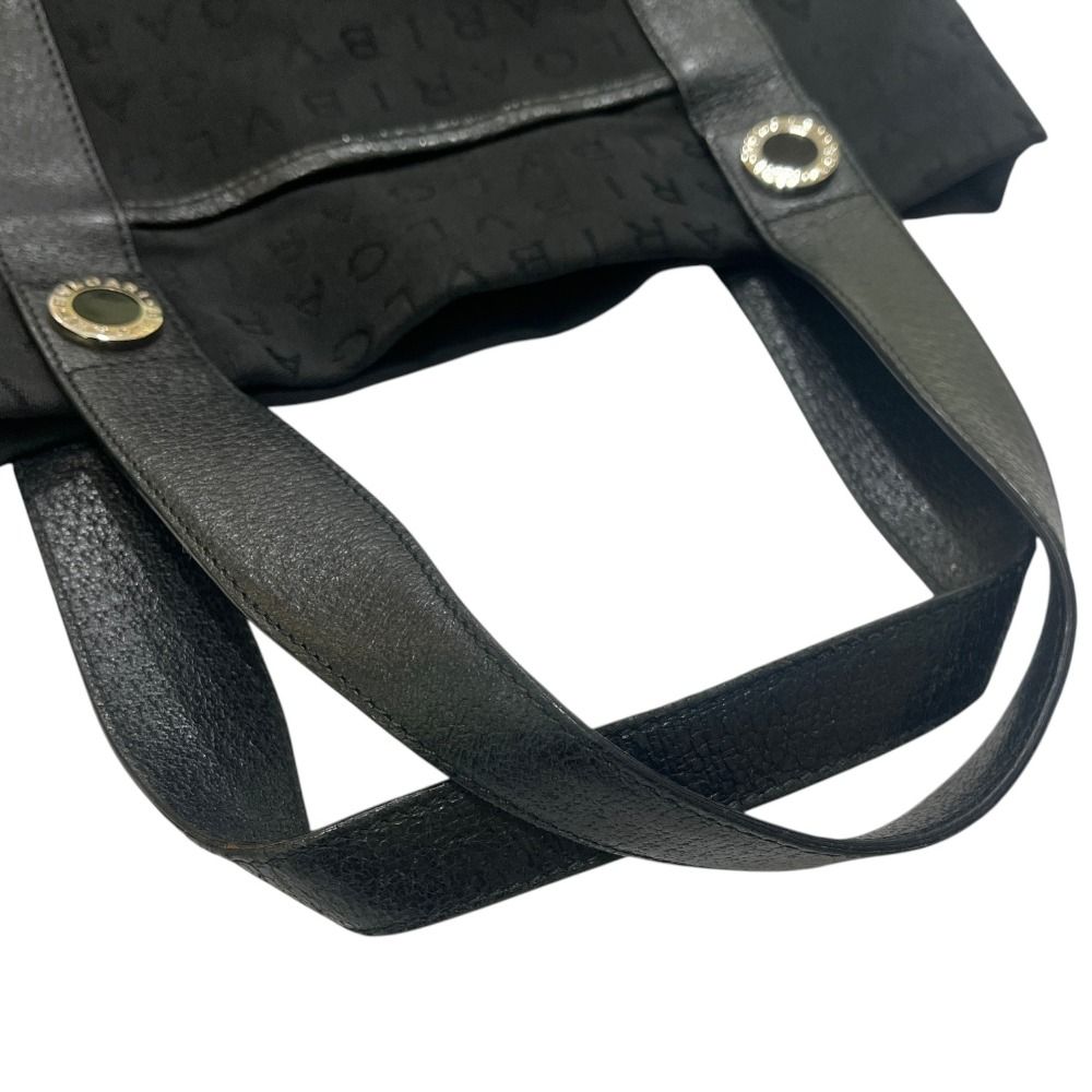 Bvlgari Handbag Logo Mania Leather Canvas — view 6