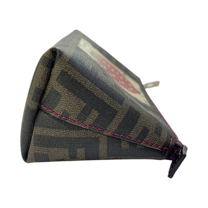 Fendi Makeup Pouch Zucca Logo Ladybug Brown — view 3