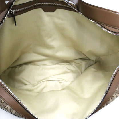 Versace Large Hobo Logo All Over Pattern Beige Brown Travel Bag — view 5