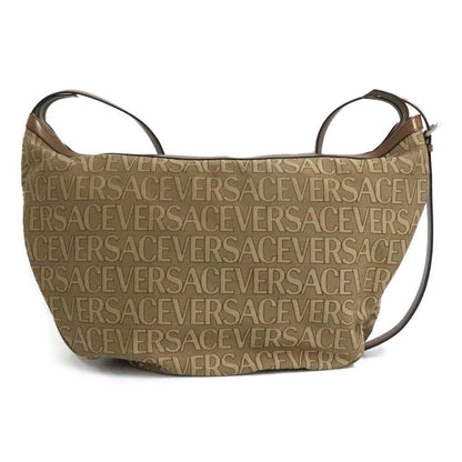Versace Large Hobo Logo All Over Pattern Beige Brown Travel Bag — view 2