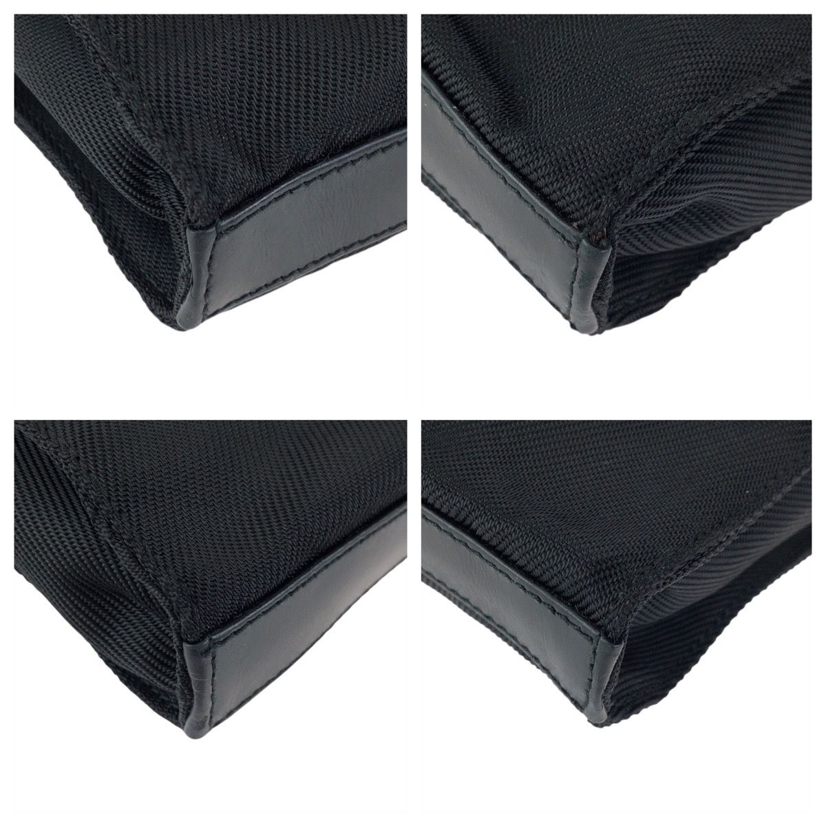 Gucci Bamboo Black Silver Nylon Leather 001 Tote — view 3