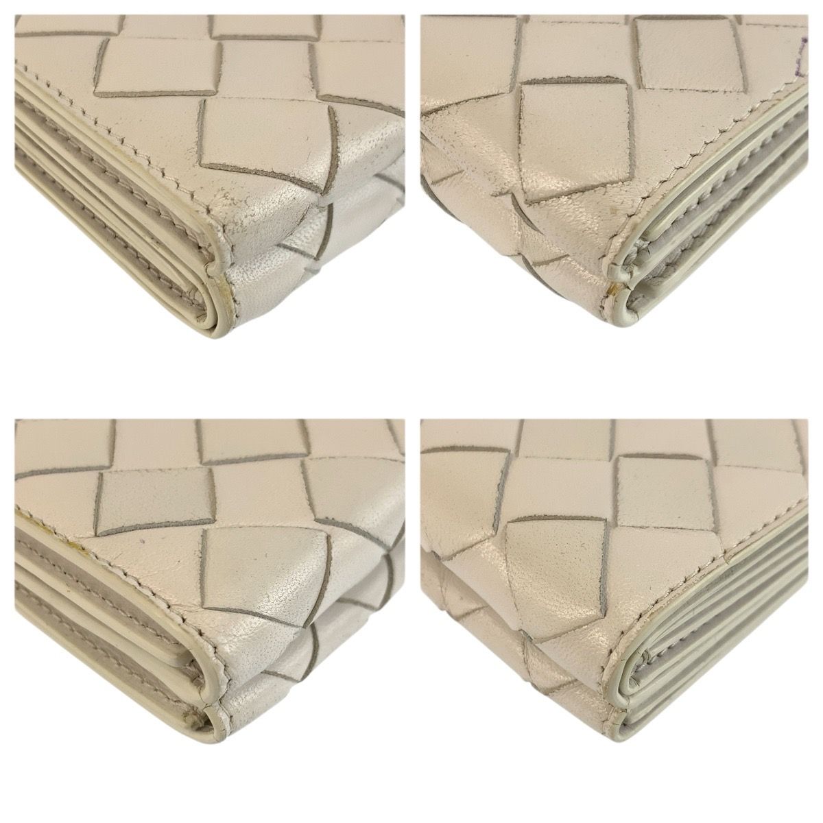 Bottega Veneta White Silver Compact Wallet — view 7