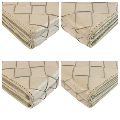 Bottega Veneta White Silver Compact Wallet — view 7