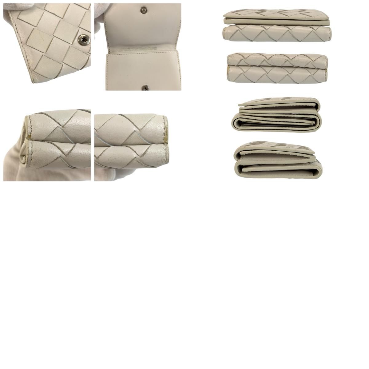 Bottega Veneta White Silver Compact Wallet — view 9