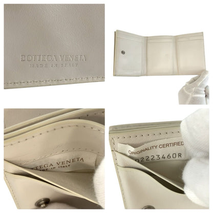 Bottega Veneta White Silver Compact Wallet — view 3