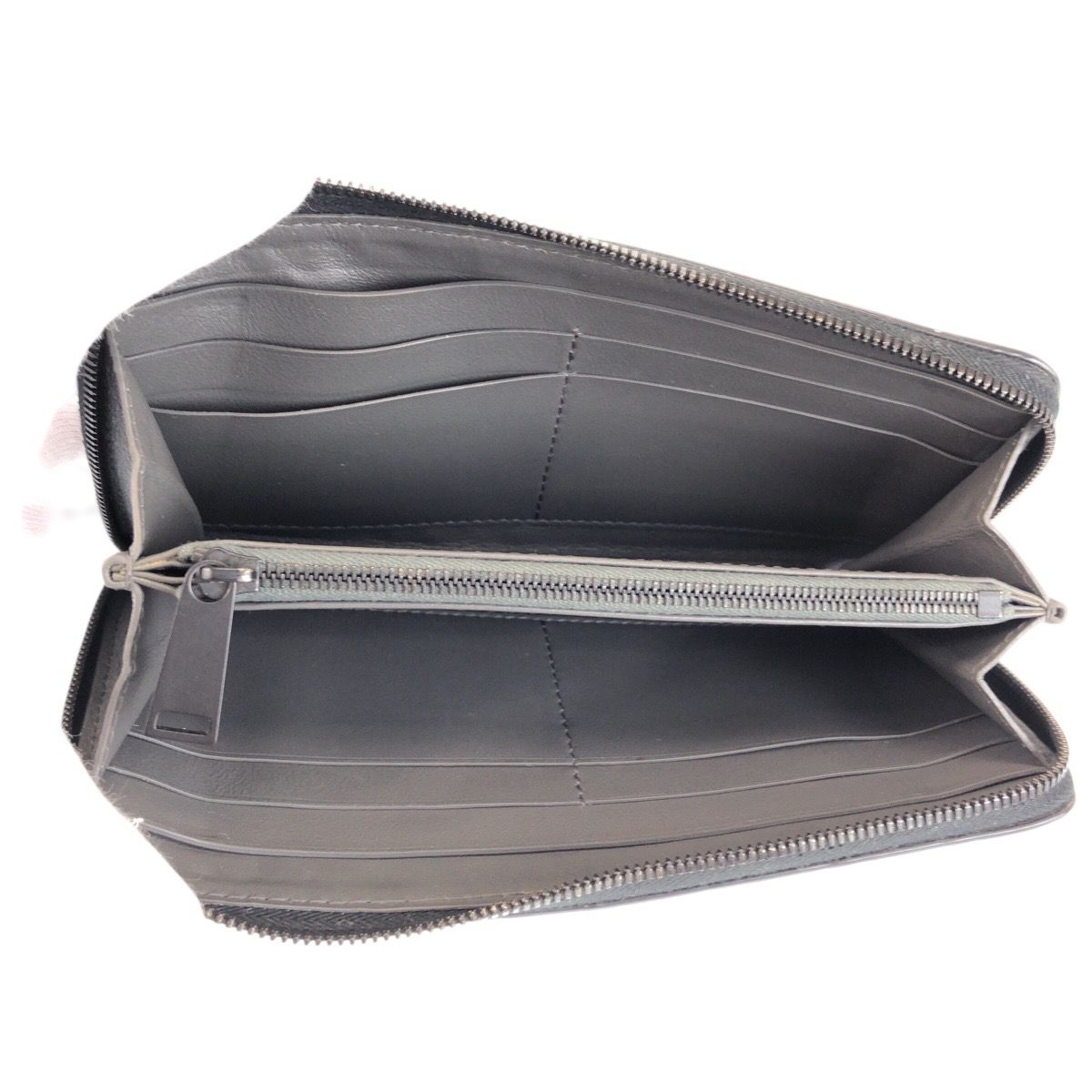 Bottega Veneta Intrecciato Round Zip Black Leather Wallet — view 7