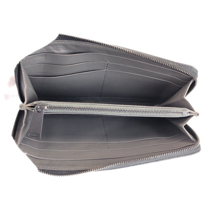 Bottega Veneta Intrecciato Round Zip Black Leather Wallet — view 7