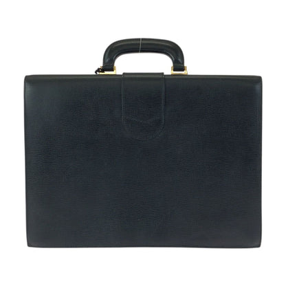 Loewe Anagram Black Gold Leather Business Briefcase — view 2