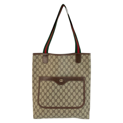 Gucci Sherry Line Beige GG Supreme Canvas 002 123 Tote Shoulder Bag