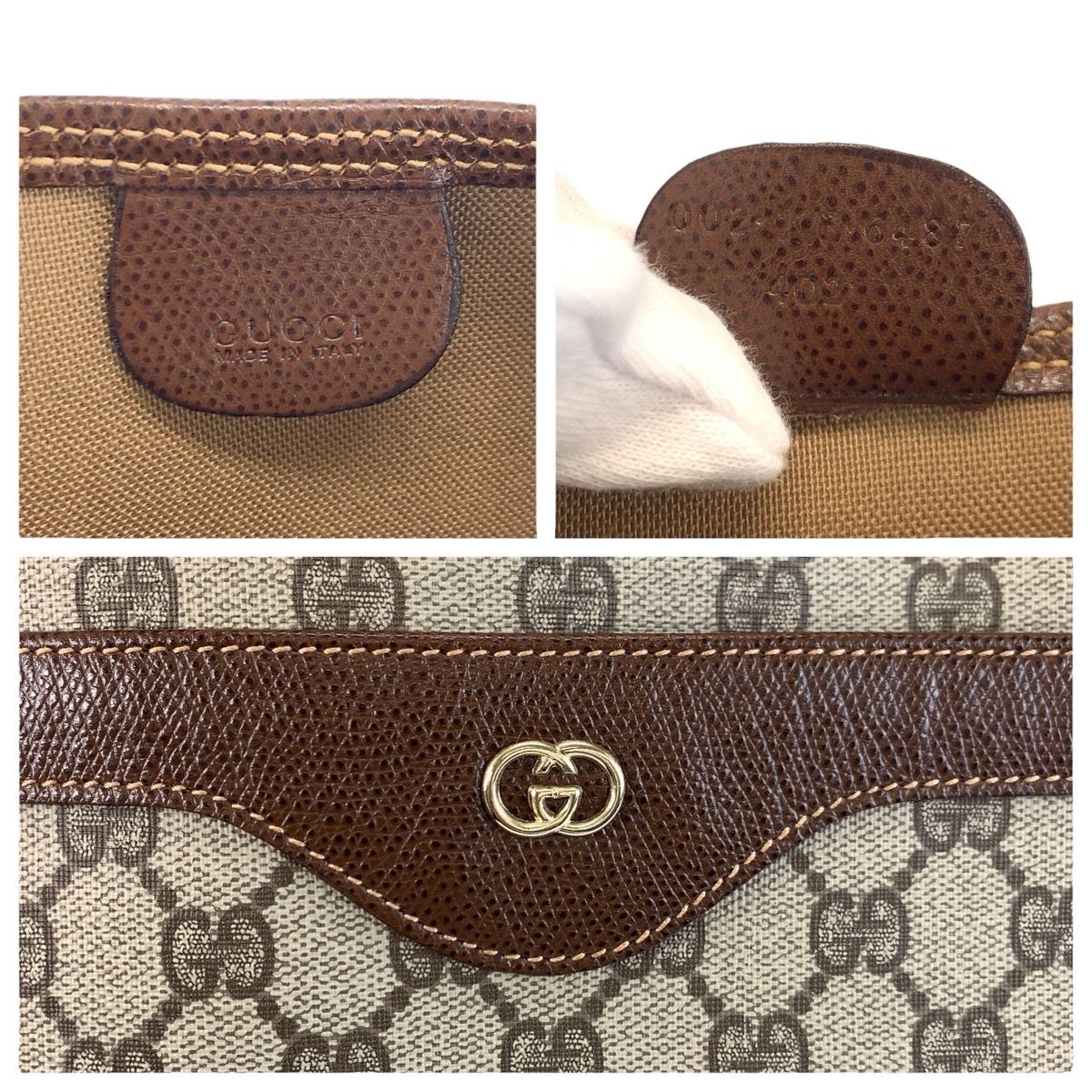 Gucci Sherry Line Beige GG Supreme Canvas 002 123 Tote Shoulder Bag — view 3
