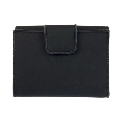 Prada Tessuto Triangular Black Silver Nylon Compact Wallet — view 2