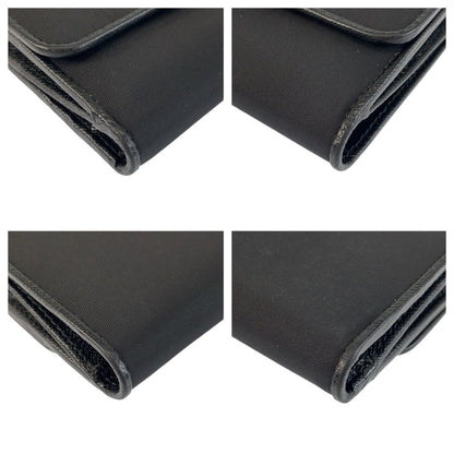 Prada Tessuto Triangular Black Silver Nylon Compact Wallet — view 7
