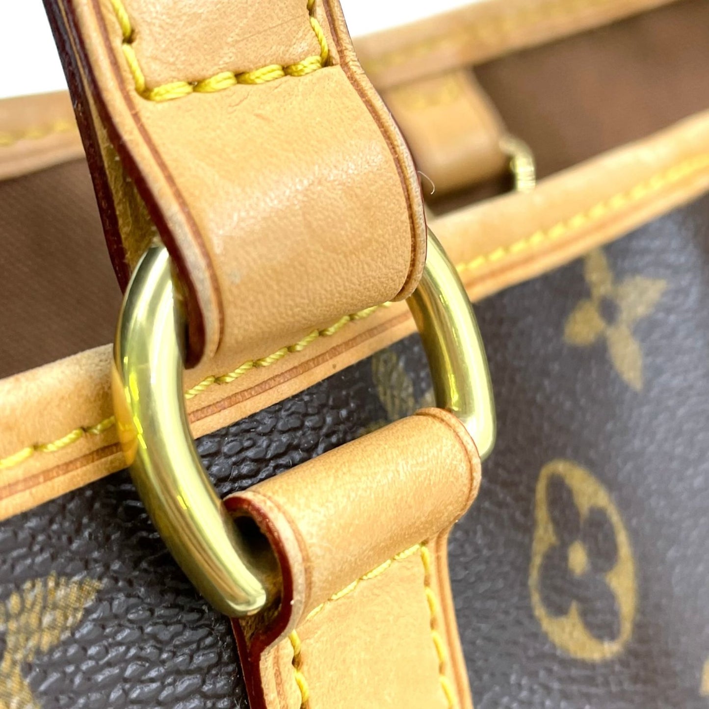Louis Vuitton Batignolles Oriental Monogram Leather Brown Tote Gold — view 7