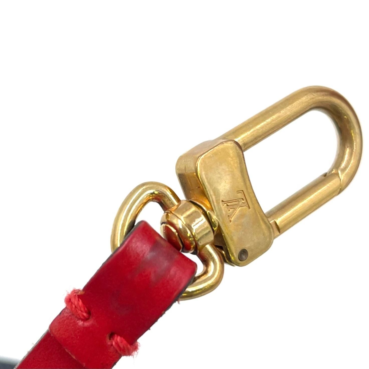 Louis Vuitton Pochette Accessoire Epi Castilian Red Leather Handbag Gold — view 8
