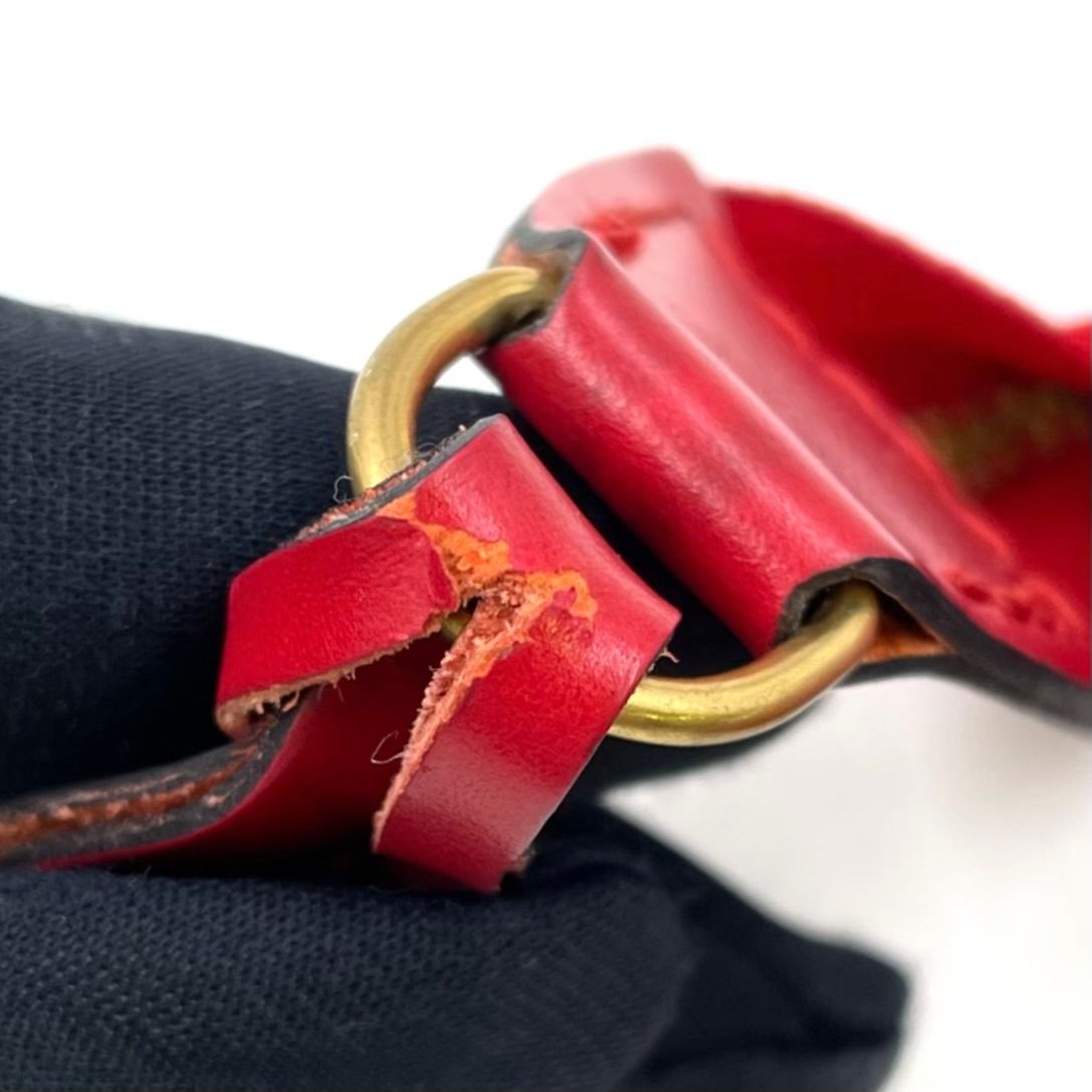 Louis Vuitton Pochette Accessoire Epi Castilian Red Leather Handbag Gold — view 7