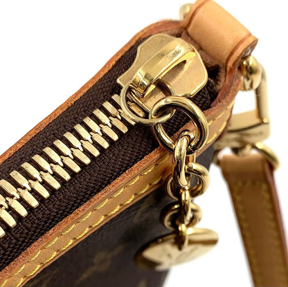 Louis Vuitton Palermo PM Monogram Leather Brown Light Handbag Gold — view 9