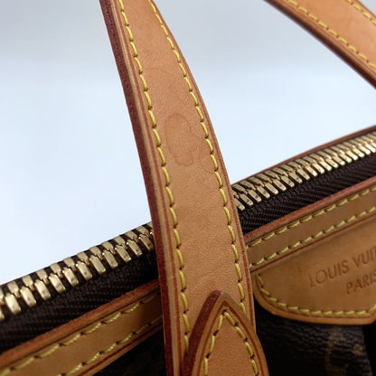 Louis Vuitton Palermo PM Monogram Leather Brown Light Handbag Gold — view 6