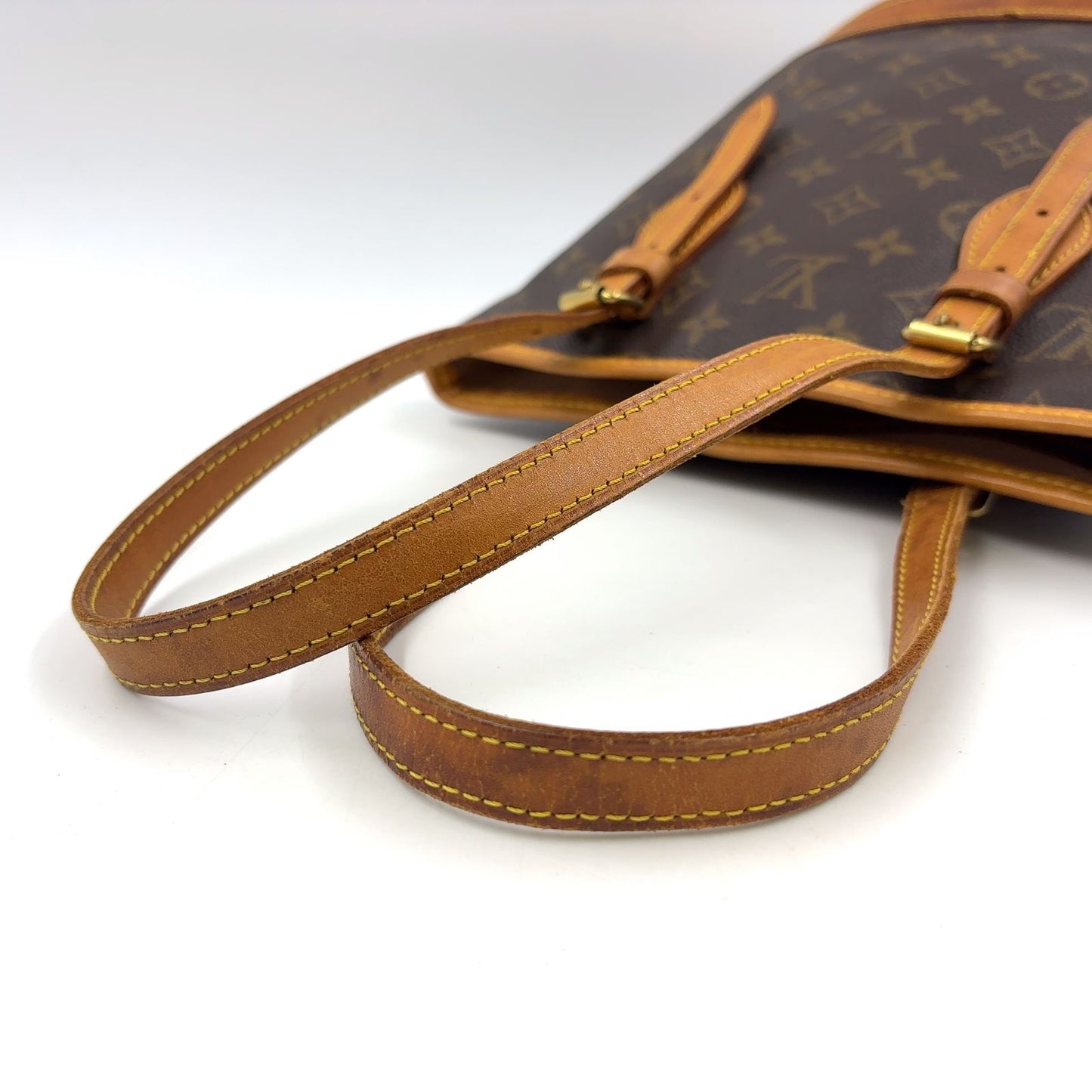 Louis Vuitton Bucket PM Monogram Leather Brown Shoulder Bag Gold — view 6
