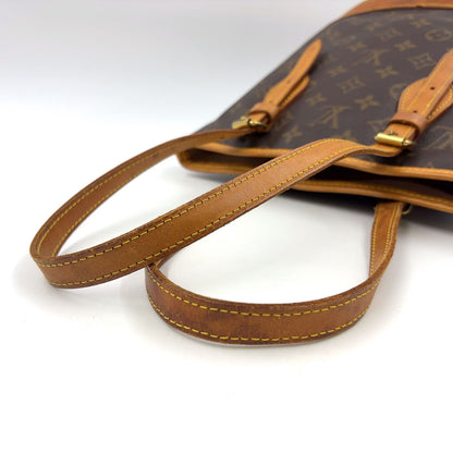 Louis Vuitton Bucket PM Monogram Leather Brown Shoulder Bag Gold — view 6