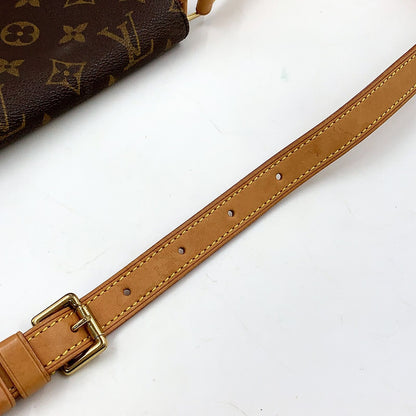 Louis Vuitton Musette Tango Short Strap Monogram Leather Brown Shoulder Bag Gold — view 8