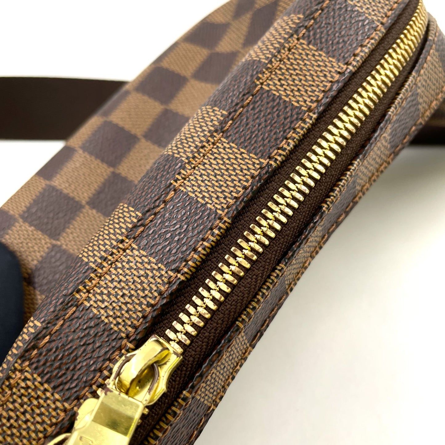 Louis Vuitton Damier Geronimos Brown Belt Bag Gold — view 8