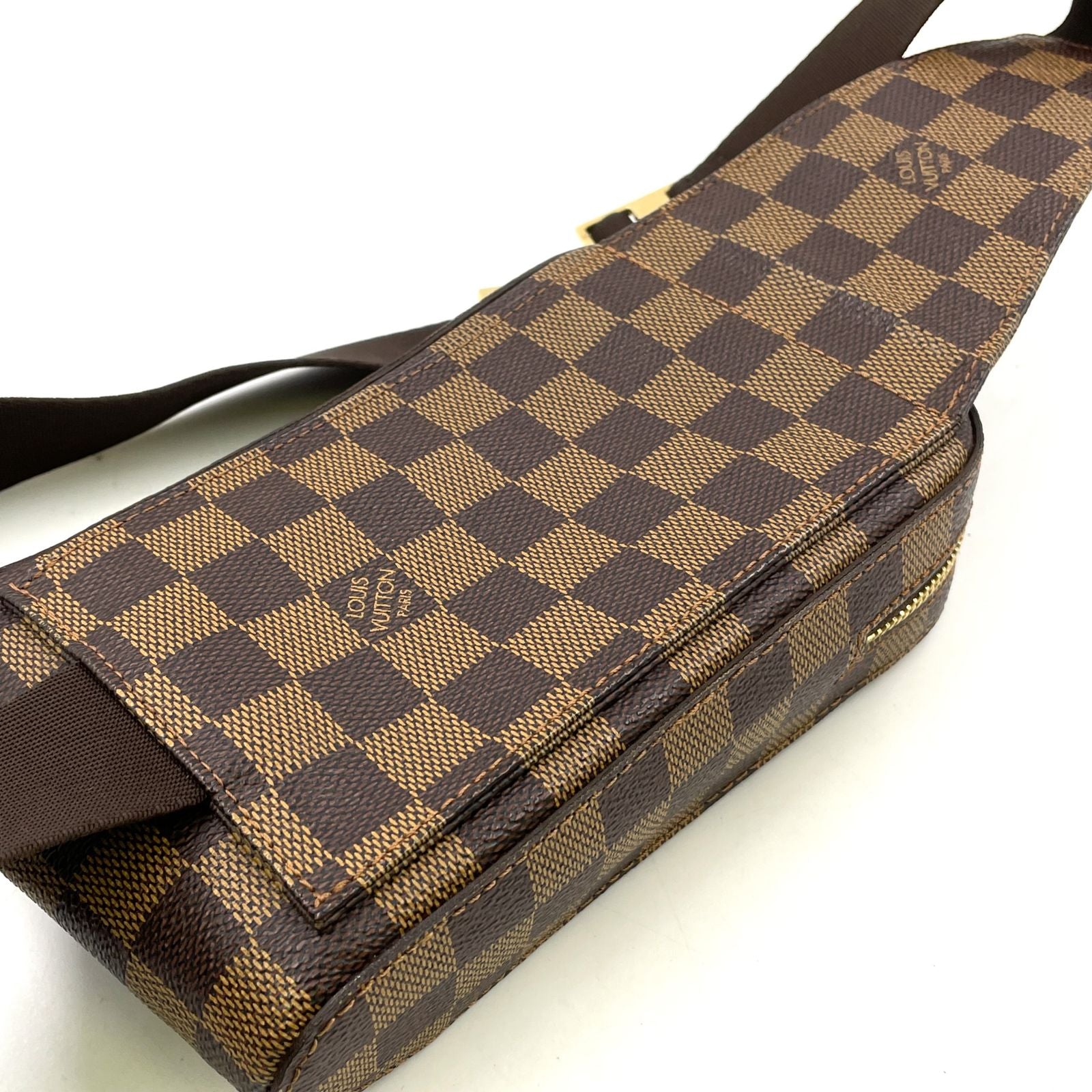 Louis Vuitton Damier Geronimos Brown Belt Bag Gold — view 6