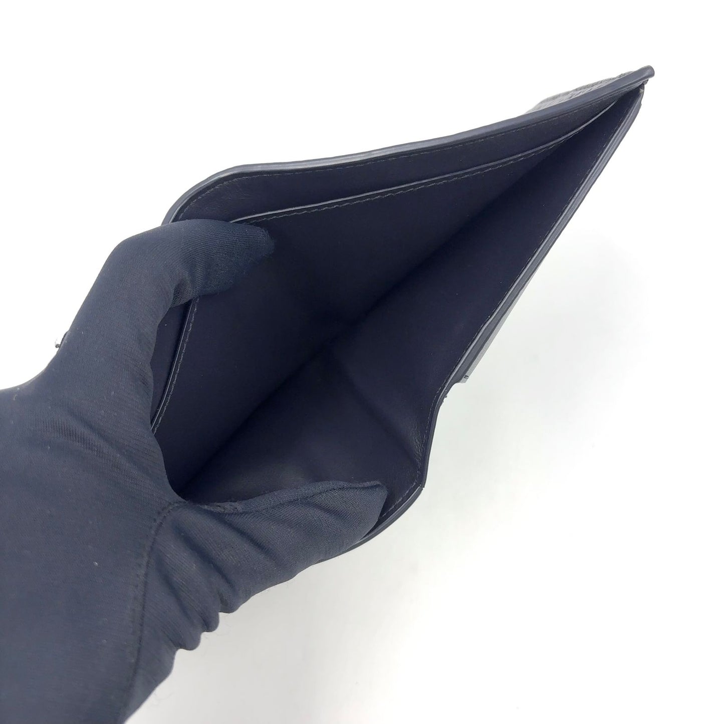 Bottega Veneta Intrecciato Bifold Leather Navy Wallet — view 7