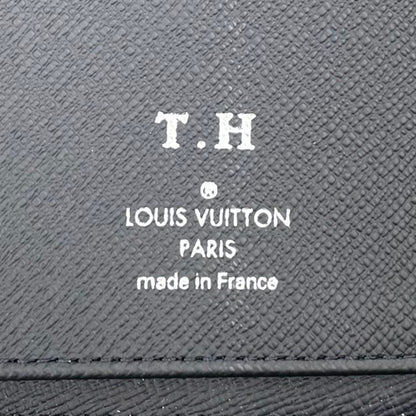 Louis Vuitton Zippy Wallet Vertical Taiga Initial Leather Black Zip Around — view 4