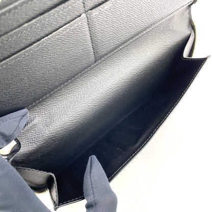 Louis Vuitton Zippy Wallet Vertical Taiga Initial Leather Black Zip Around — view 5