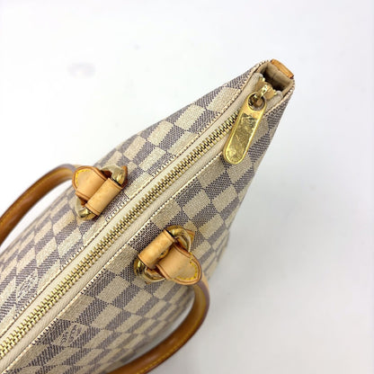 Louis Vuitton Saleya PM Damier Azur Leather White Tote Gold — view 9