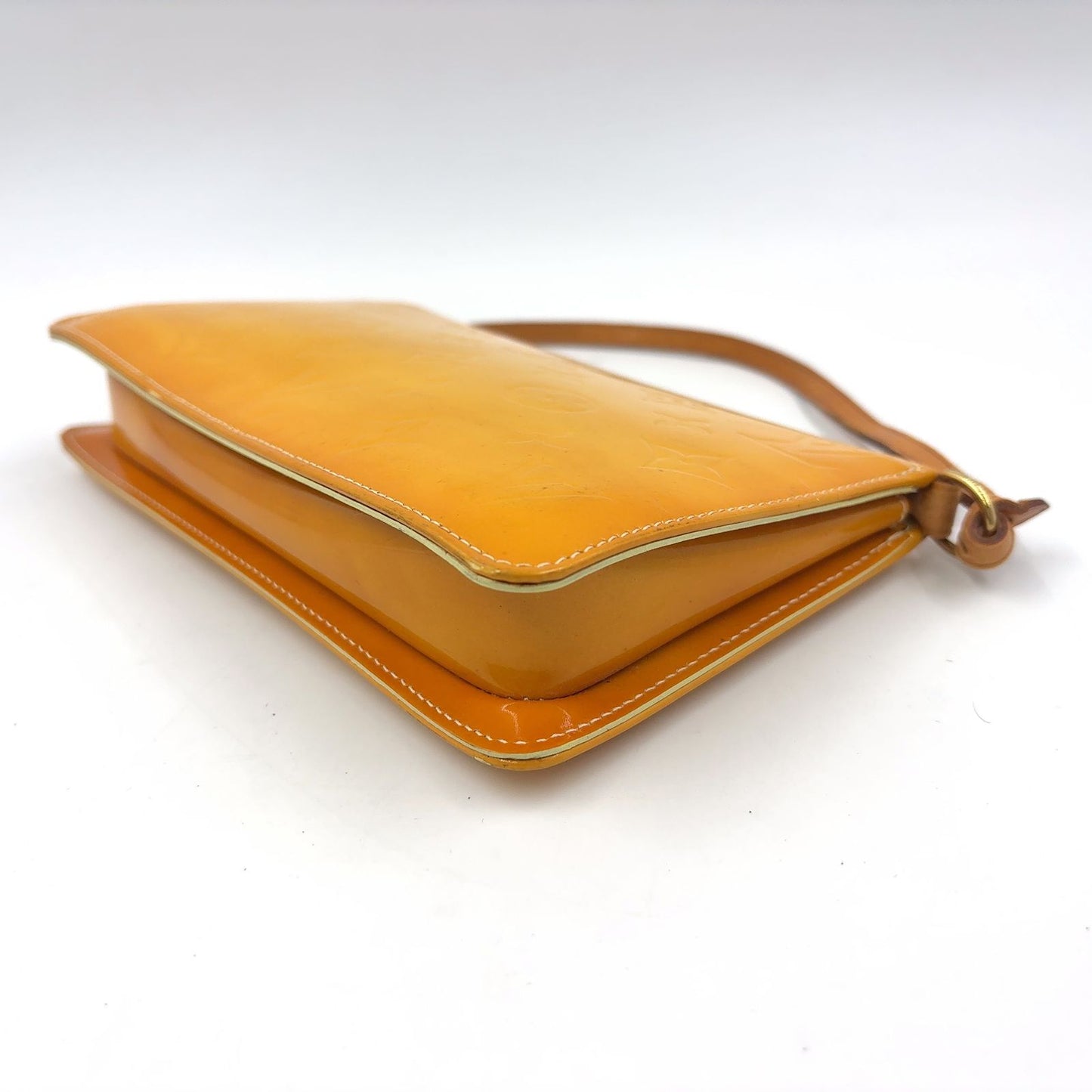 Louis Vuitton Lexington Monogram Vernis Enamel Leather Yellow Handbag Gold — view 7