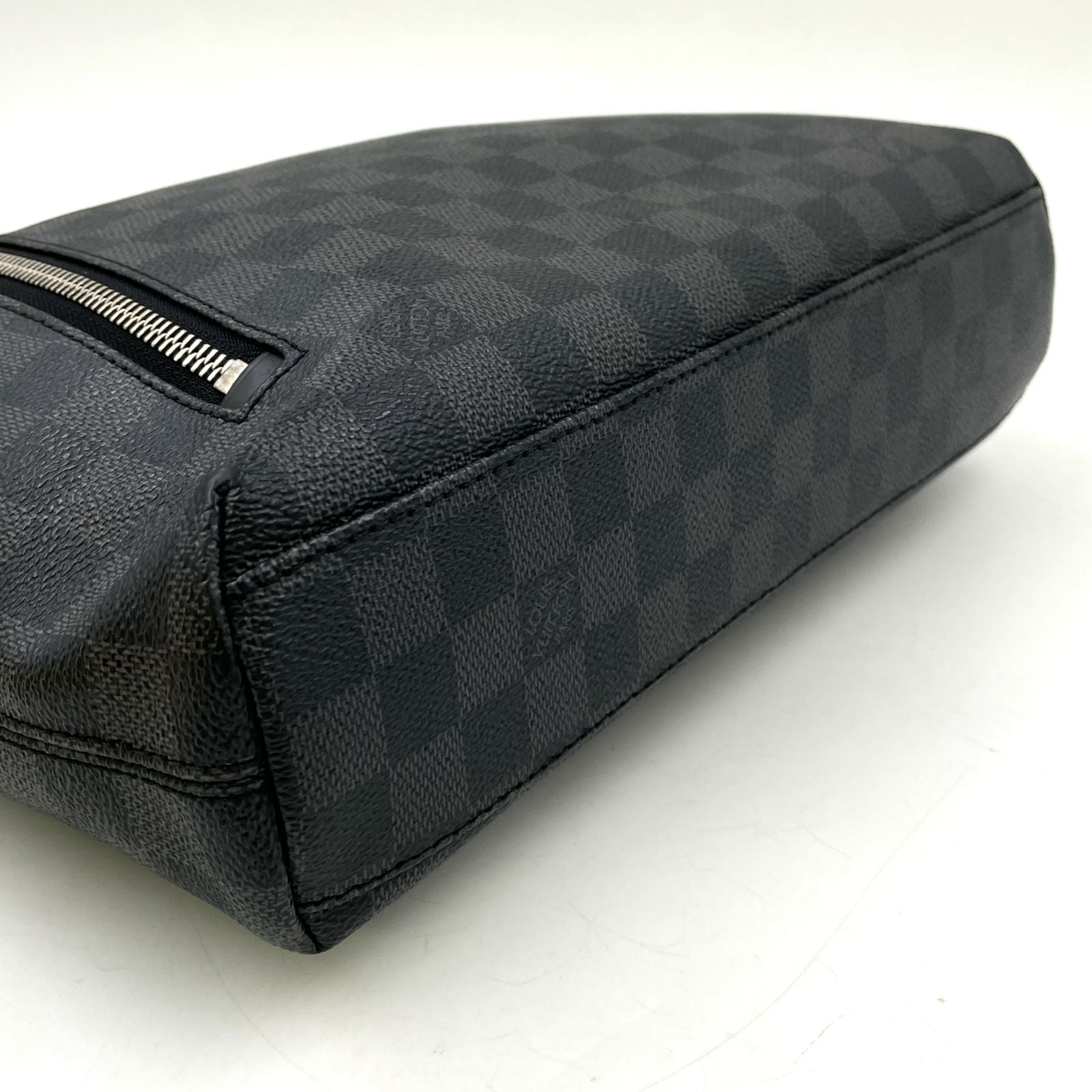 Louis Vuitton Mick PM Damier Graphite Leather Black Shoulder Bag Silver — view 8