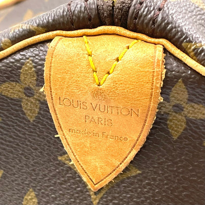 Louis Vuitton Speedy 40 Monogram Leather Brown Handbag Gold — view 4