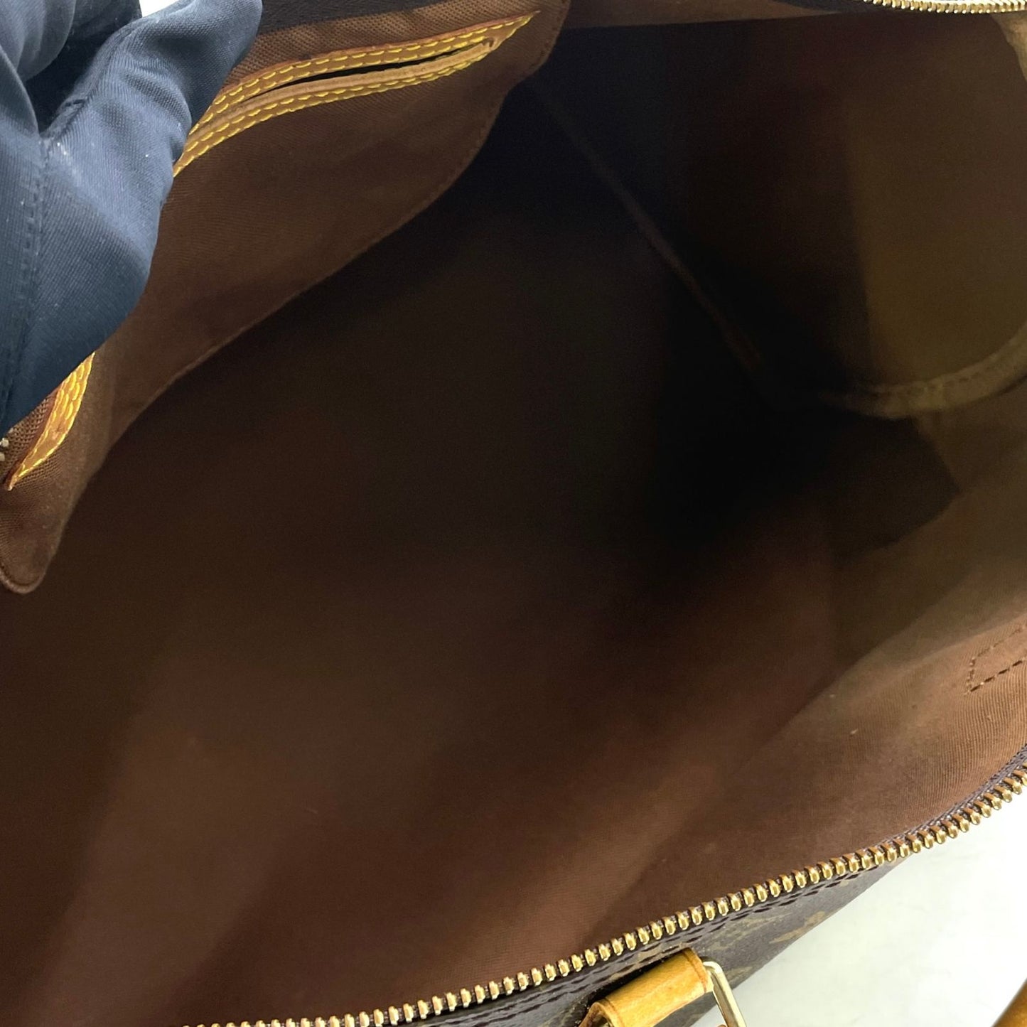 Louis Vuitton Speedy 40 Monogram Leather Brown Handbag Gold — view 3
