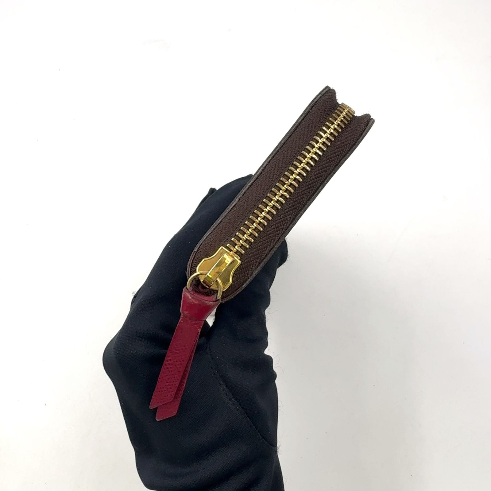 Louis Vuitton Portefeuille Clemence Monogram Fuchsia Leather Pink Purple Brown — view 8