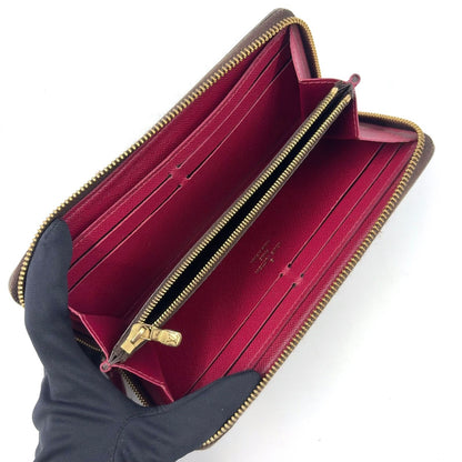 Louis Vuitton Portefeuille Clemence Monogram Fuchsia Leather Pink Purple Brown — view 3