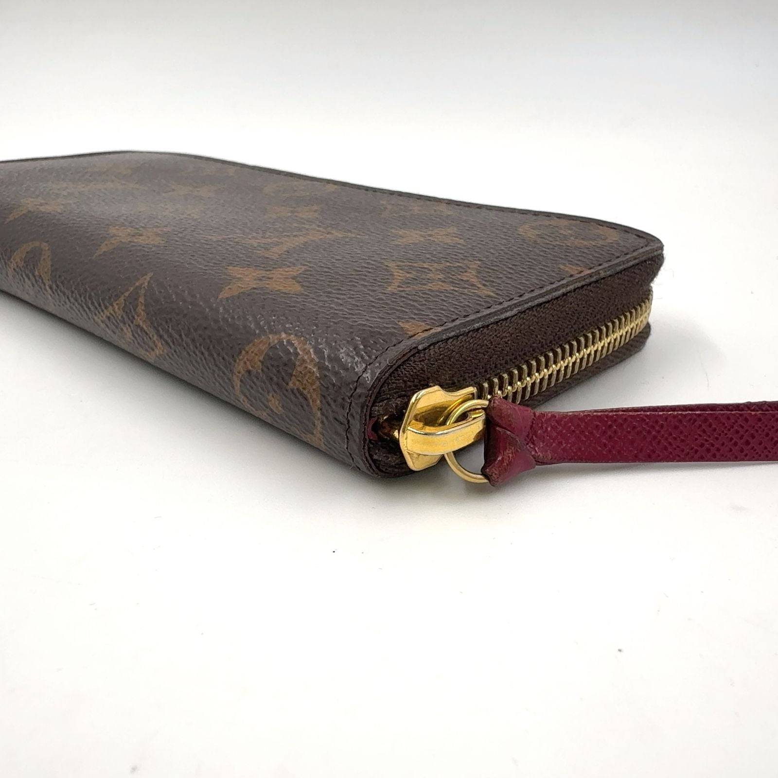 Louis Vuitton Portefeuille Clemence Monogram Fuchsia Leather Pink Purple Brown — view 7