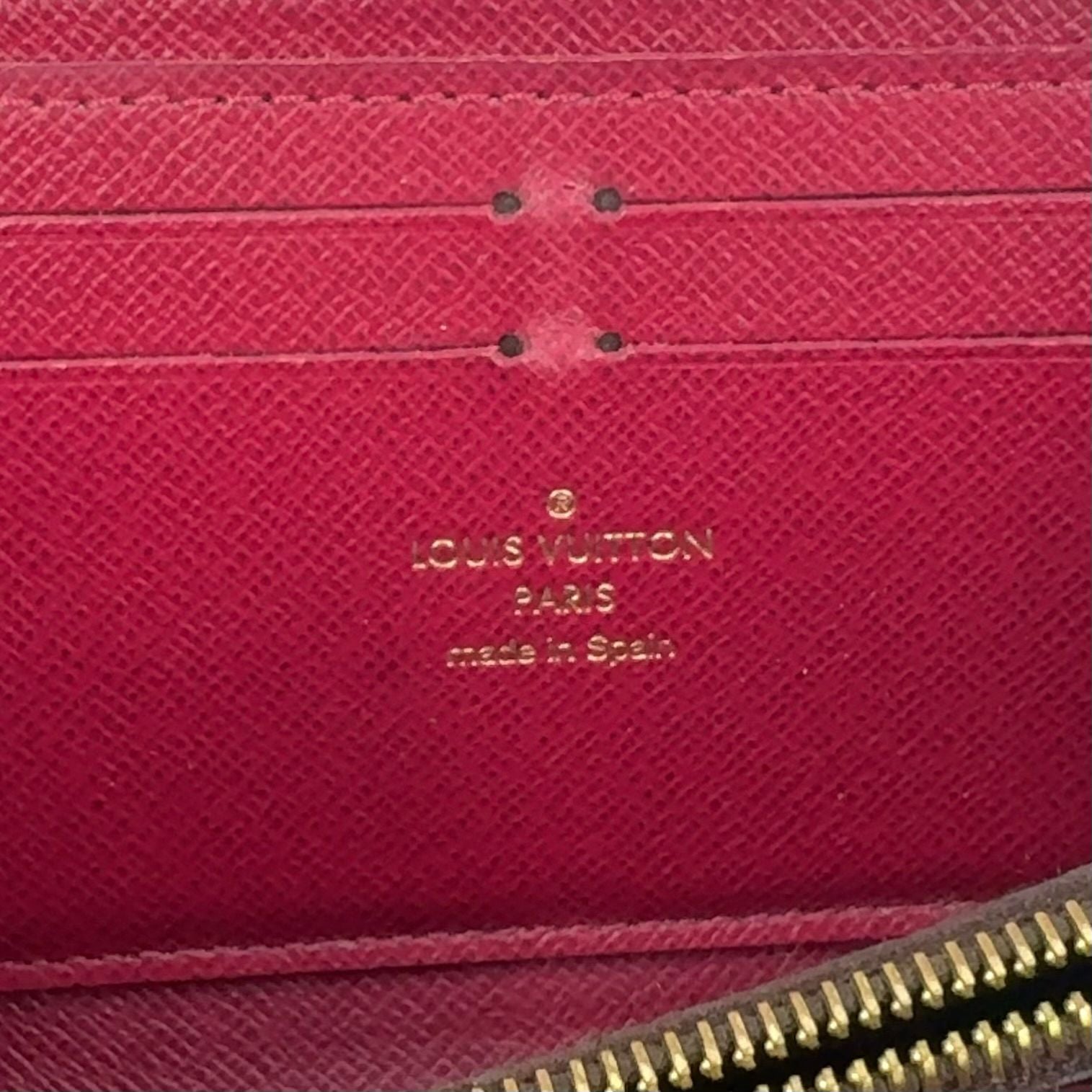 Louis Vuitton Portefeuille Clemence Monogram Fuchsia Leather Pink Purple Brown — view 4