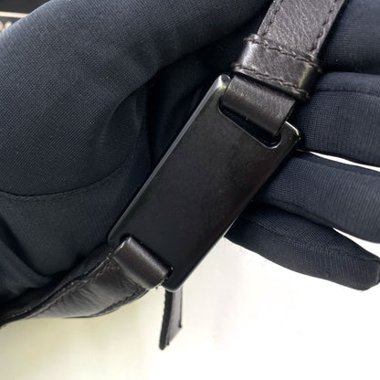 Prada One Handle Nylon Black Handbag Silver — view 6