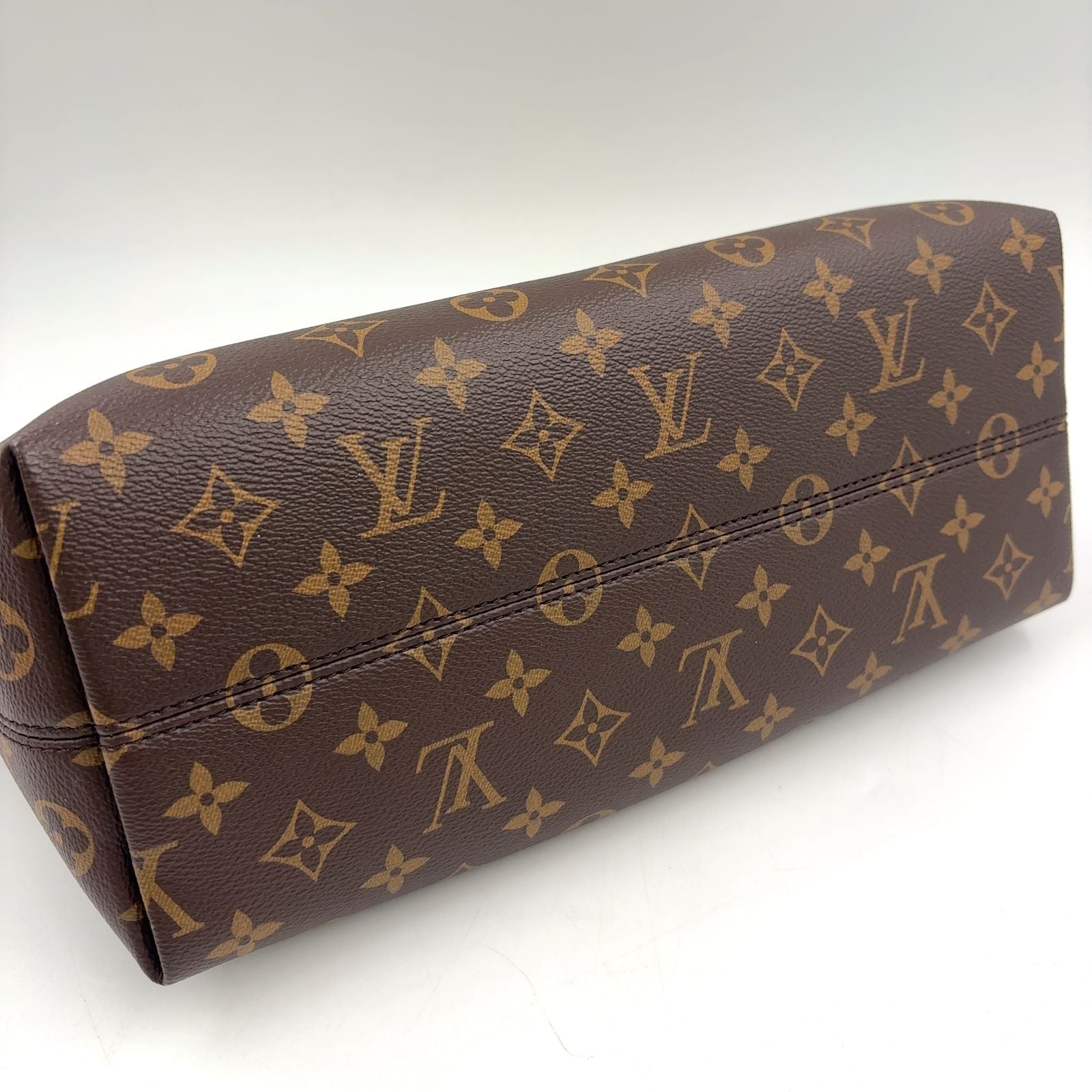 Louis Vuitton NM MM 2-Way Shoulder Leather Brown Handbag Gold — view 7