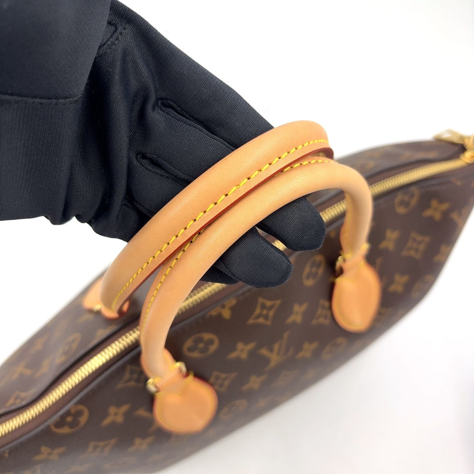 Louis Vuitton NM MM 2-Way Shoulder Leather Brown Handbag Gold — view 6