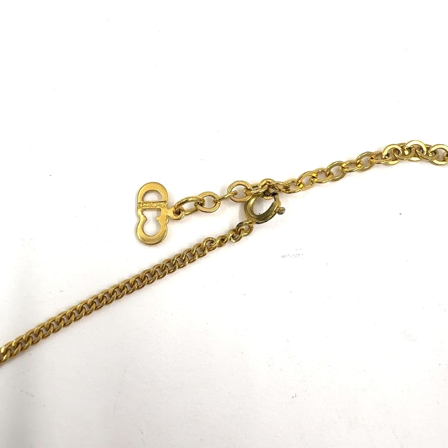 Dior CD Logo Circle Gold Plated Necklace — view 4