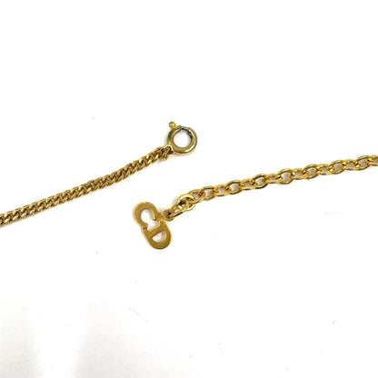 Dior CD Logo Circle Gold Plated Necklace — view 5