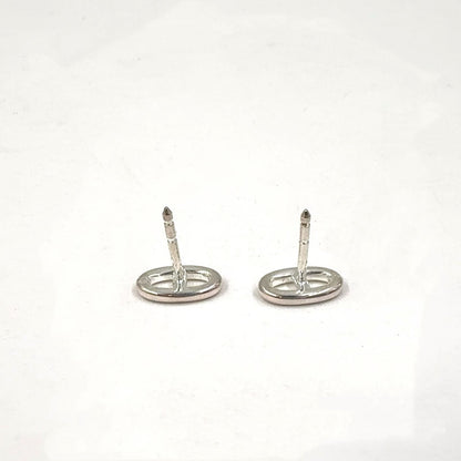 Hermes Chaine D'ancre Motif Silver Earrings — view 5