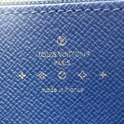 Louis Vuitton Monogram Denim Zippy Wallet Blue Gold — view 5