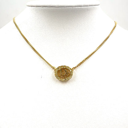 Dior Line Stone Logo Gold Necklace — view 8