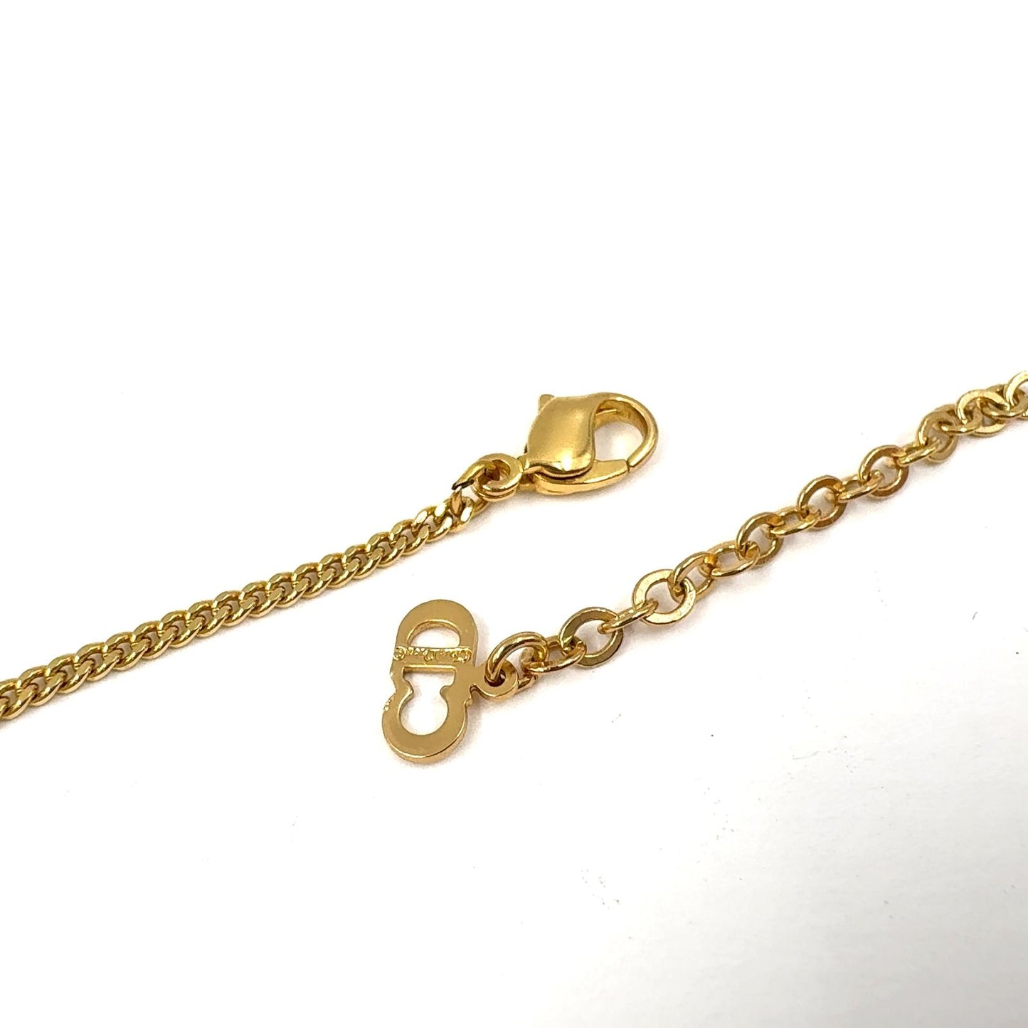 Dior Line Stone Logo Gold Necklace — view 5
